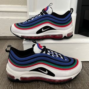 New! Nike Air Max 97 GS 'White Multi' Youth size 5Y CW7013-100
